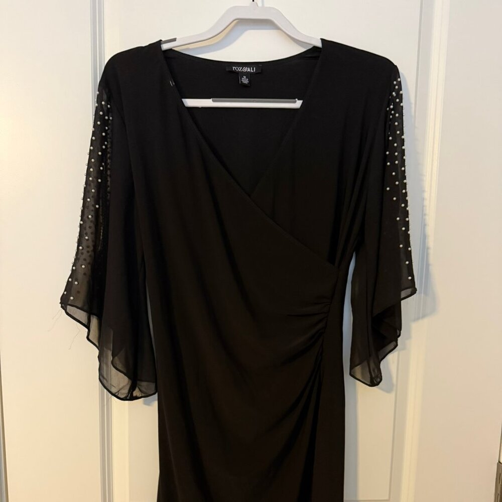 Cold Shoulder Dress w/ Pearls